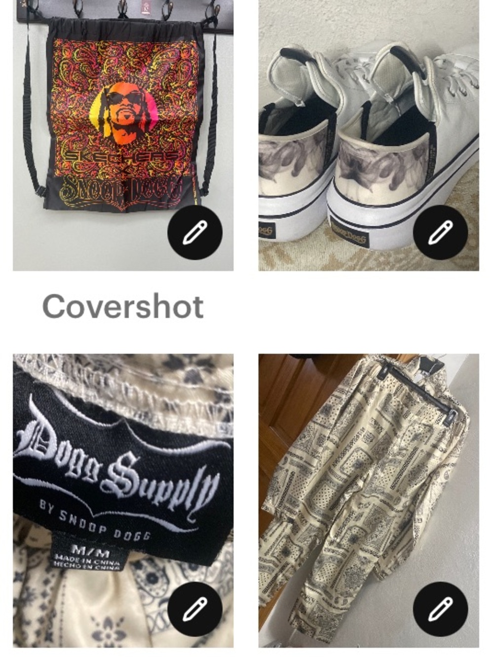 ⭐️SNOOP🦴🐾X Skechers Slip-Ins👟11.5+NWT Snoop PJ’s szM+New SlingBag